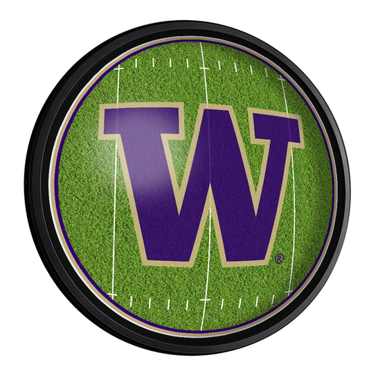 Washington Huskies Football 18'' Round Slimline Illuminated Wall Sign