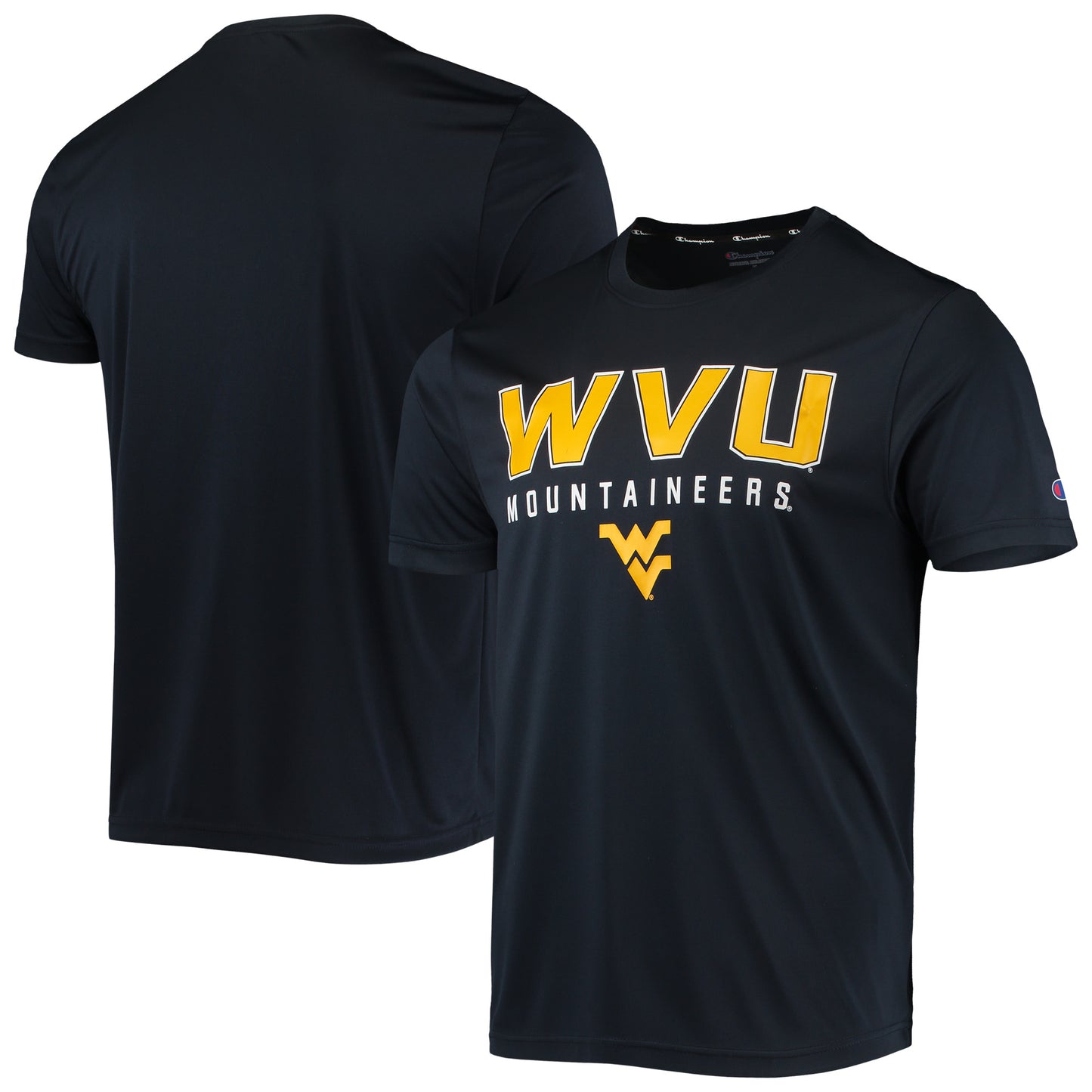 Men's Champion Navy West Virginia Mountaineers Stack T-Shirt