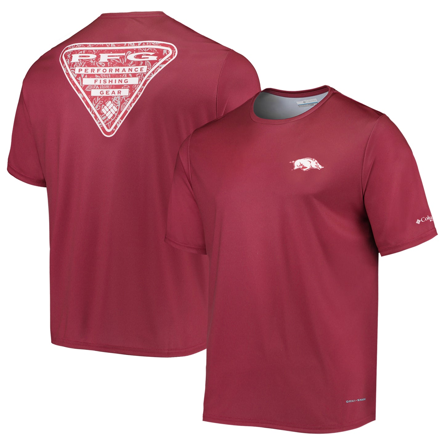 Men's Columbia Cardinal Arkansas Razorbacks Terminal Tackle Omni-Shade T-Shirt