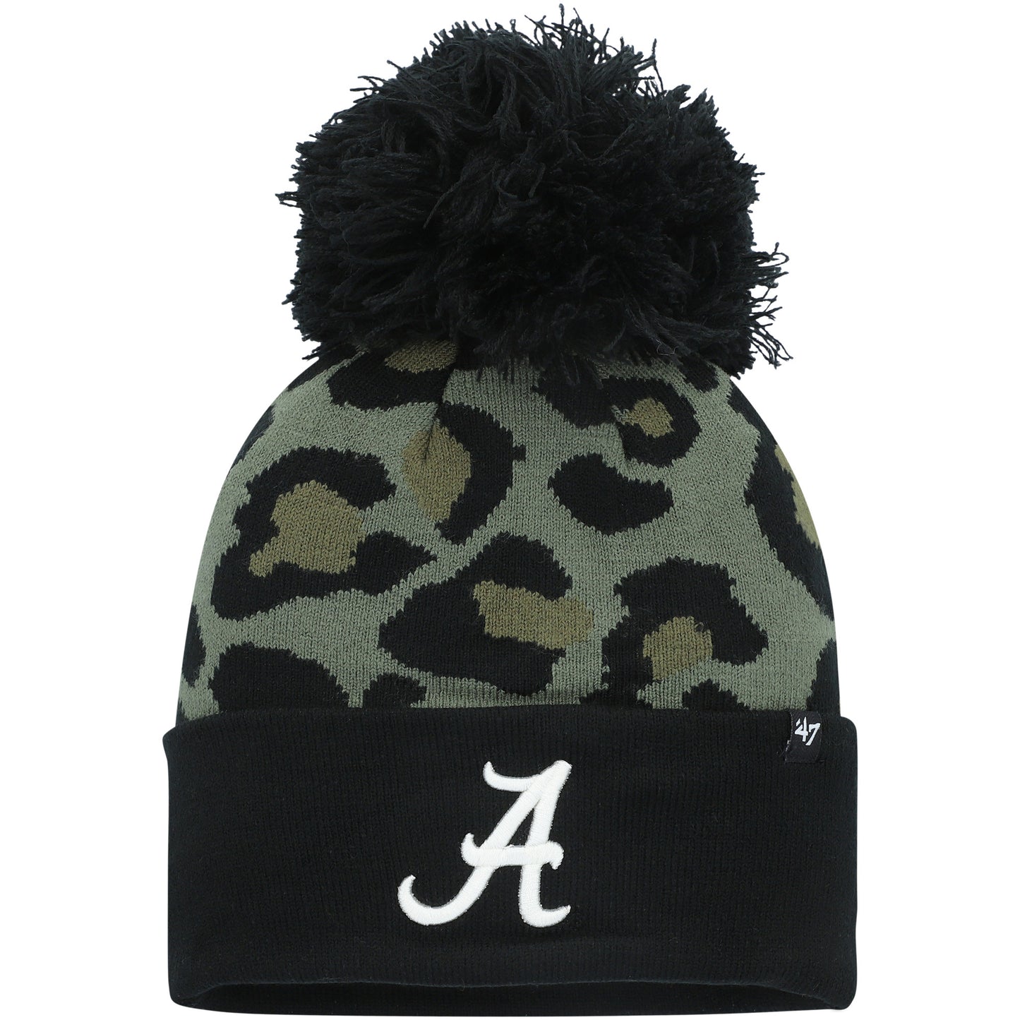 Women's '47 Hunter Green Alabama Crimson Tide Bagheera Cuffed Knit Hat with Pom