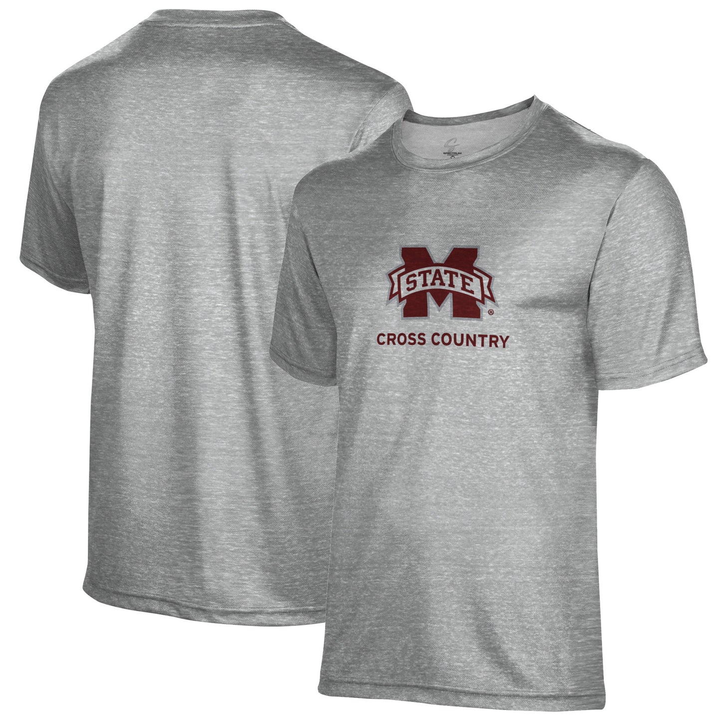 Men's Gray Mississippi State Bulldogs Cross Country Name Drop T-Shirt