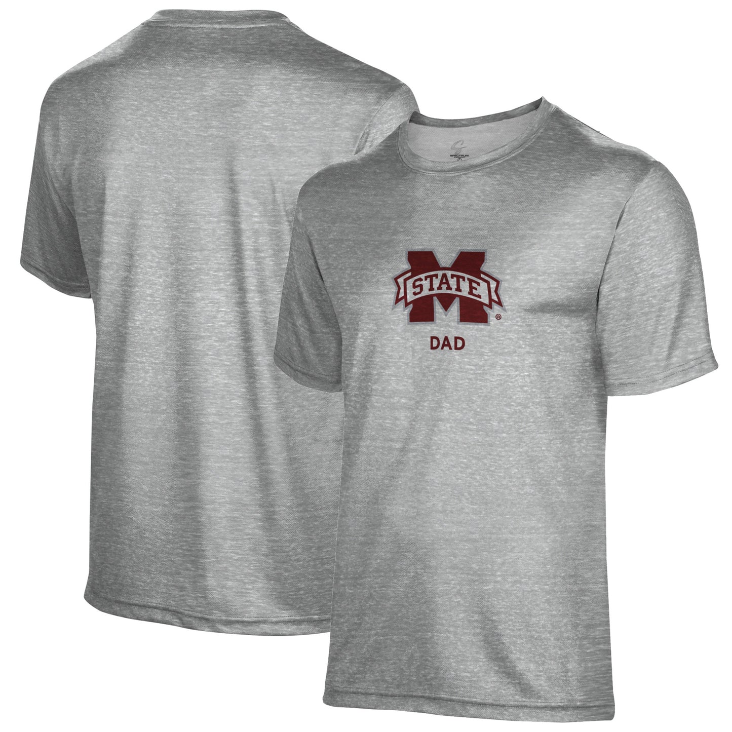 Men's Gray Mississippi State Bulldogs Dad Name Drop T-Shirt