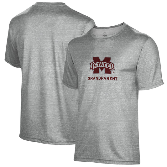 Men's Gray Mississippi State Bulldogs Grandparent Name Drop T-Shirt