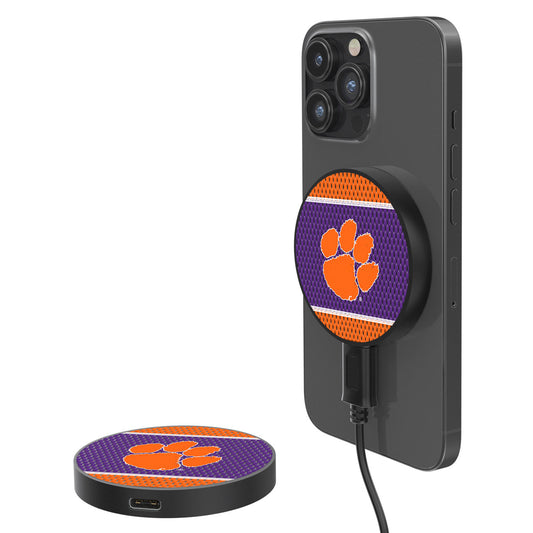 Clemson Tigers 10-Watt Mesh Design Wireless Magnetic Charger