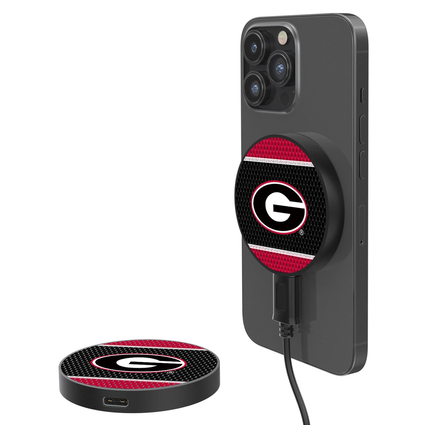 Georgia Bulldogs 10-Watt Mesh Design Wireless Magnetic Charger