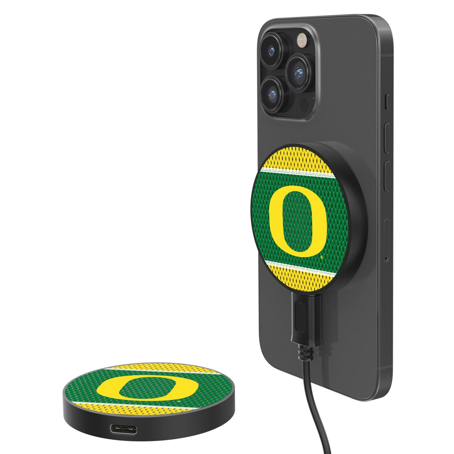 Oregon Ducks 10-Watt Mesh Design Wireless Magnetic Charger