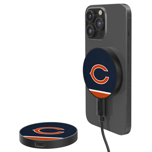 Chicago Bears 10-Watt Stripe Design Wireless Magnetic Charger