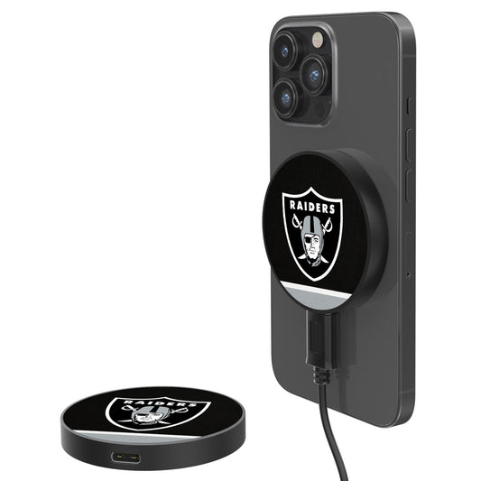 Las Vegas Raiders 10-Watt Stripe Design Wireless Magnetic Charger