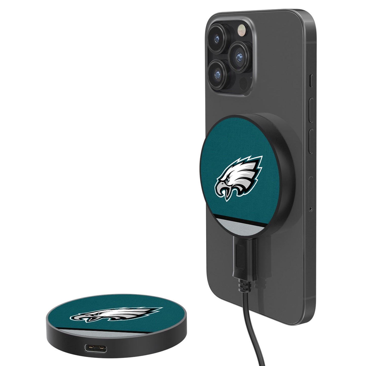 Philadelphia Eagles 10-Watt Stripe Design Wireless Magnetic Charger