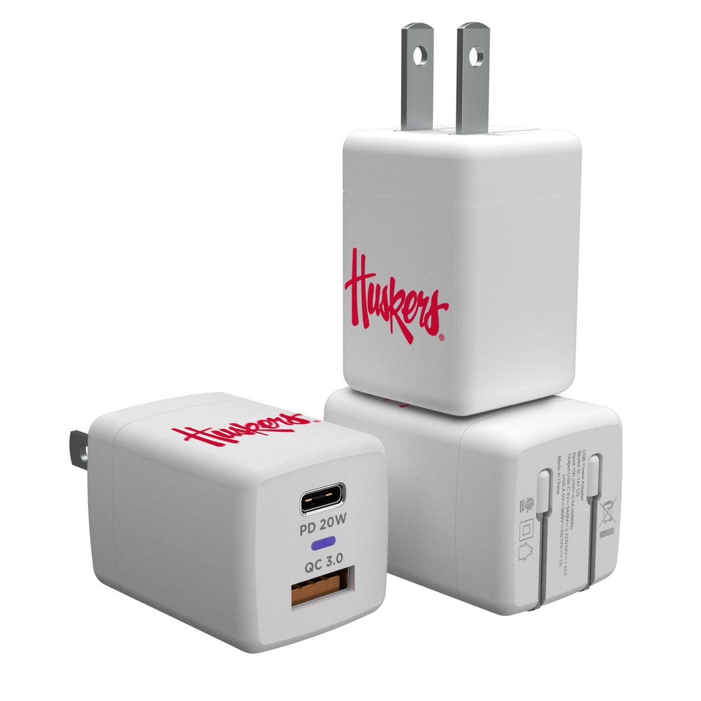 Nebraska Huskers USB A/C Charger