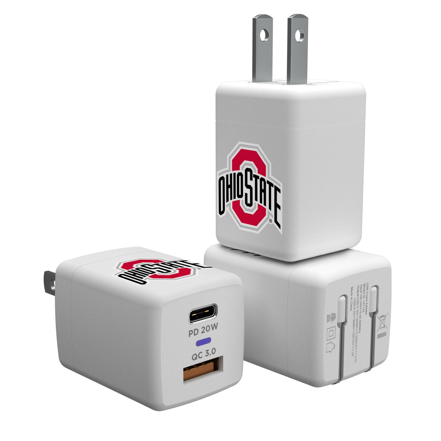 Ohio State Buckeyes USB A/C Charger