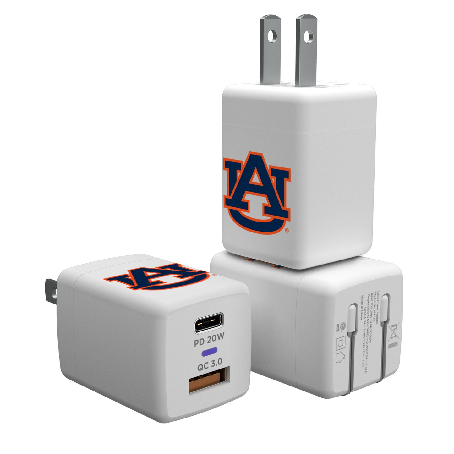 Auburn Tigers USB A/C Charger