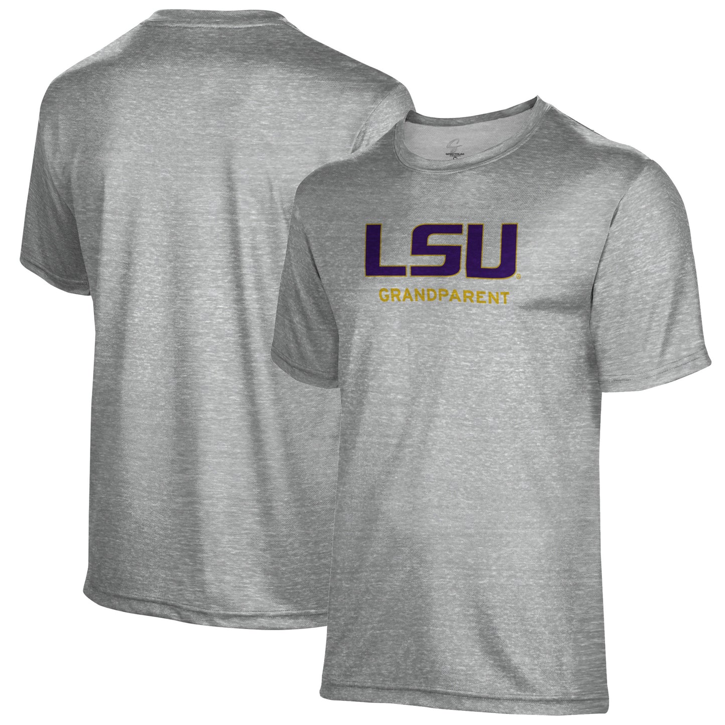 Men's Gray LSU Tigers Grandparent Name Drop T-Shirt