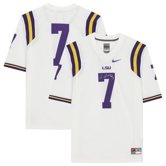 Leonard Fournette LSU Tigers Autographed White Nike Limited Jersey