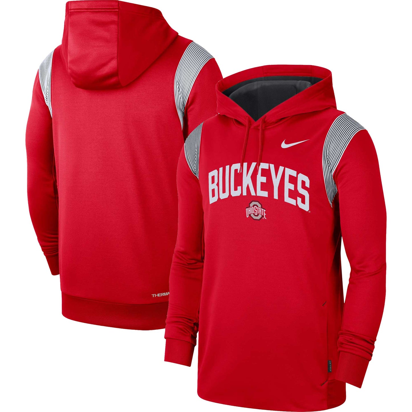 Men's Nike Scarlet Ohio State Buckeyes 2022 Game Day Sideline Performance Pullover Hoodie