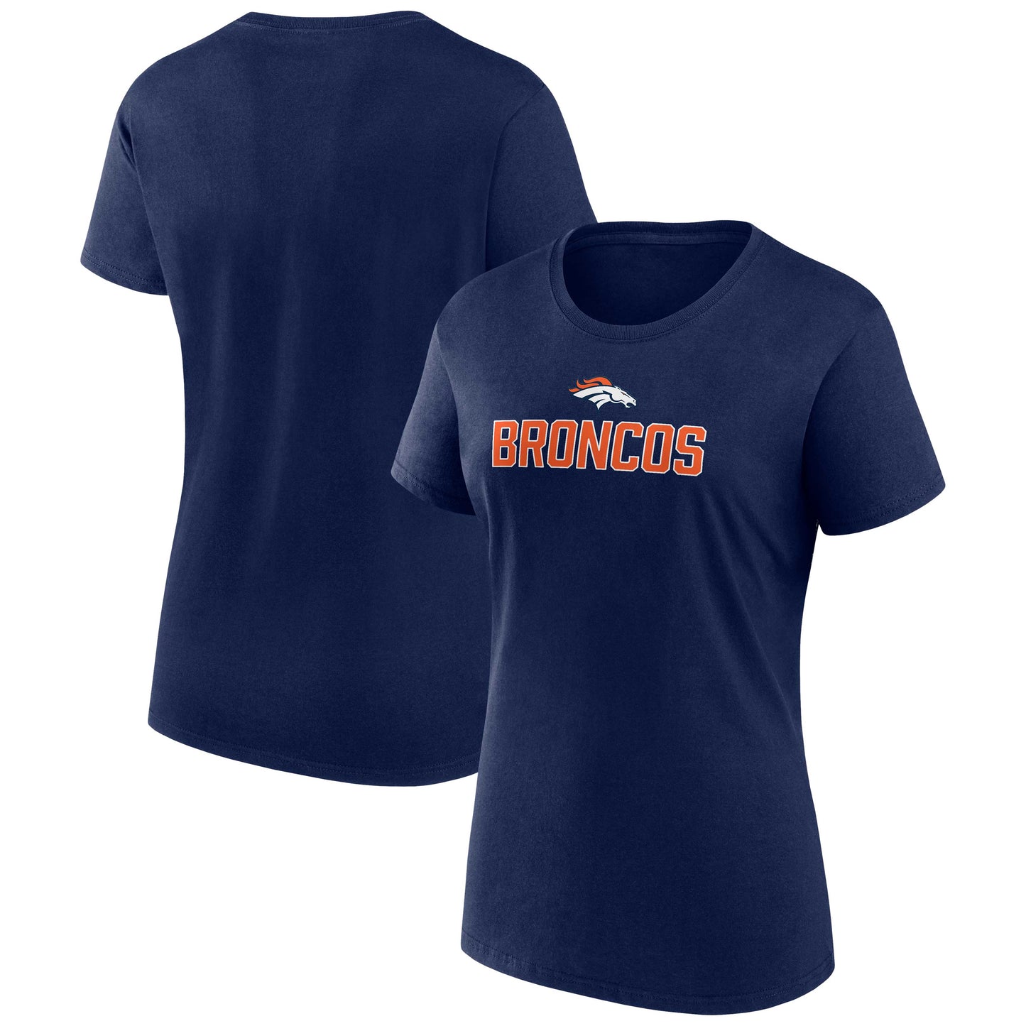 Women's Fanatics Navy Denver Broncos Fundamental Base T-Shirt