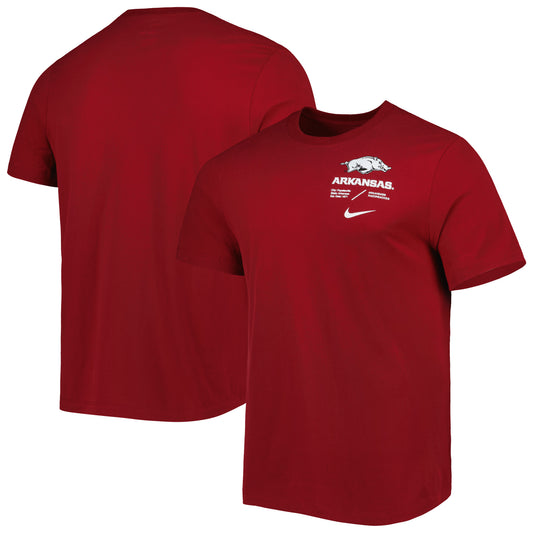 Men's Nike Cardinal Arkansas Razorbacks Team Practice Performance T-Shirt