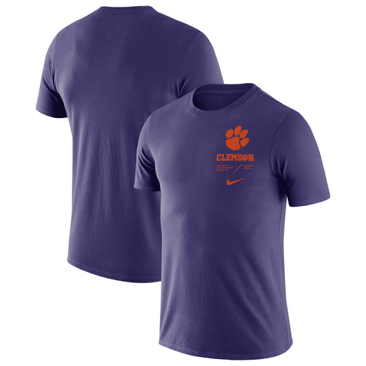 Men's Nike Purple Clemson Tigers Team Practice Performance T-Shirt