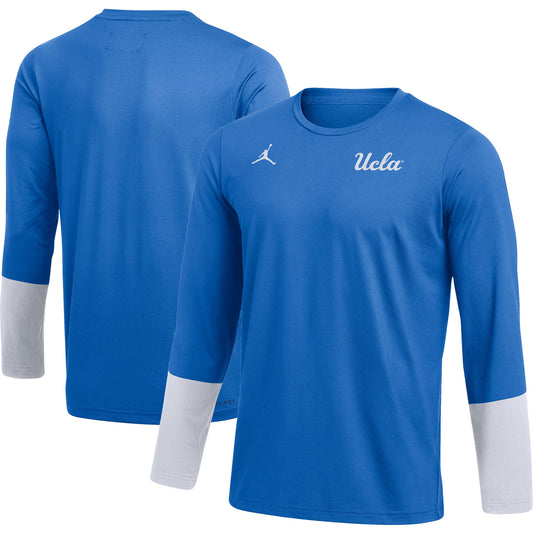 Men's Jordan Brand Blue UCLA Bruins Football Performance Long Sleeve T-Shirt