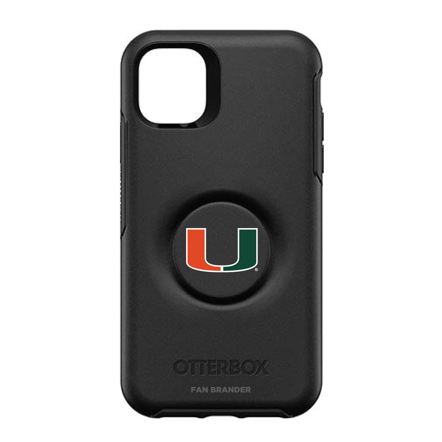 OtterBox Miami Hurricanes Otter + Pop Symmetry Series iPhone Case with Integrated PopSockets PopGrip