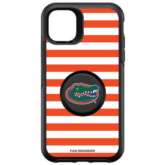 OtterBox x PopSockets Florida Gators Otter + Pop Striped Symmetry iPhone Case