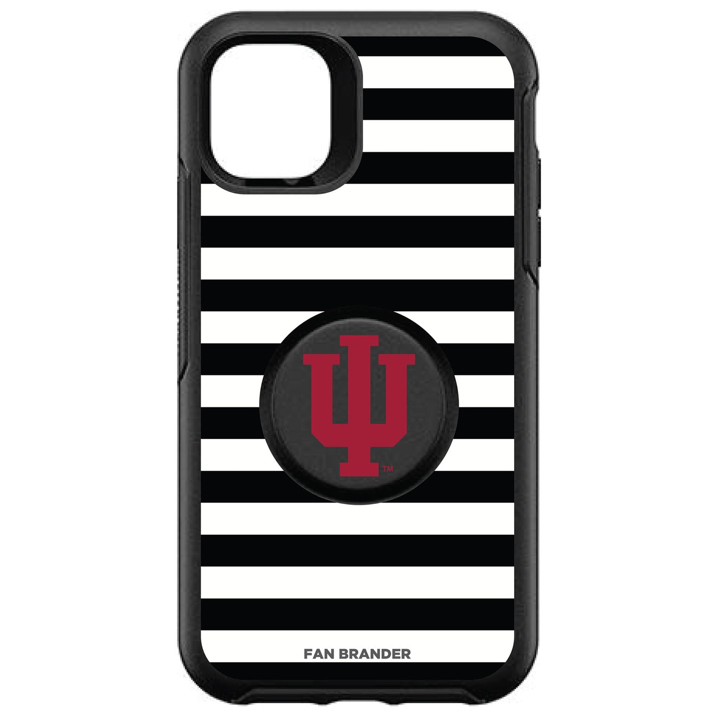 OtterBox x PopSockets Indiana Hoosiers Otter + Pop Striped Symmetry iPhone Case