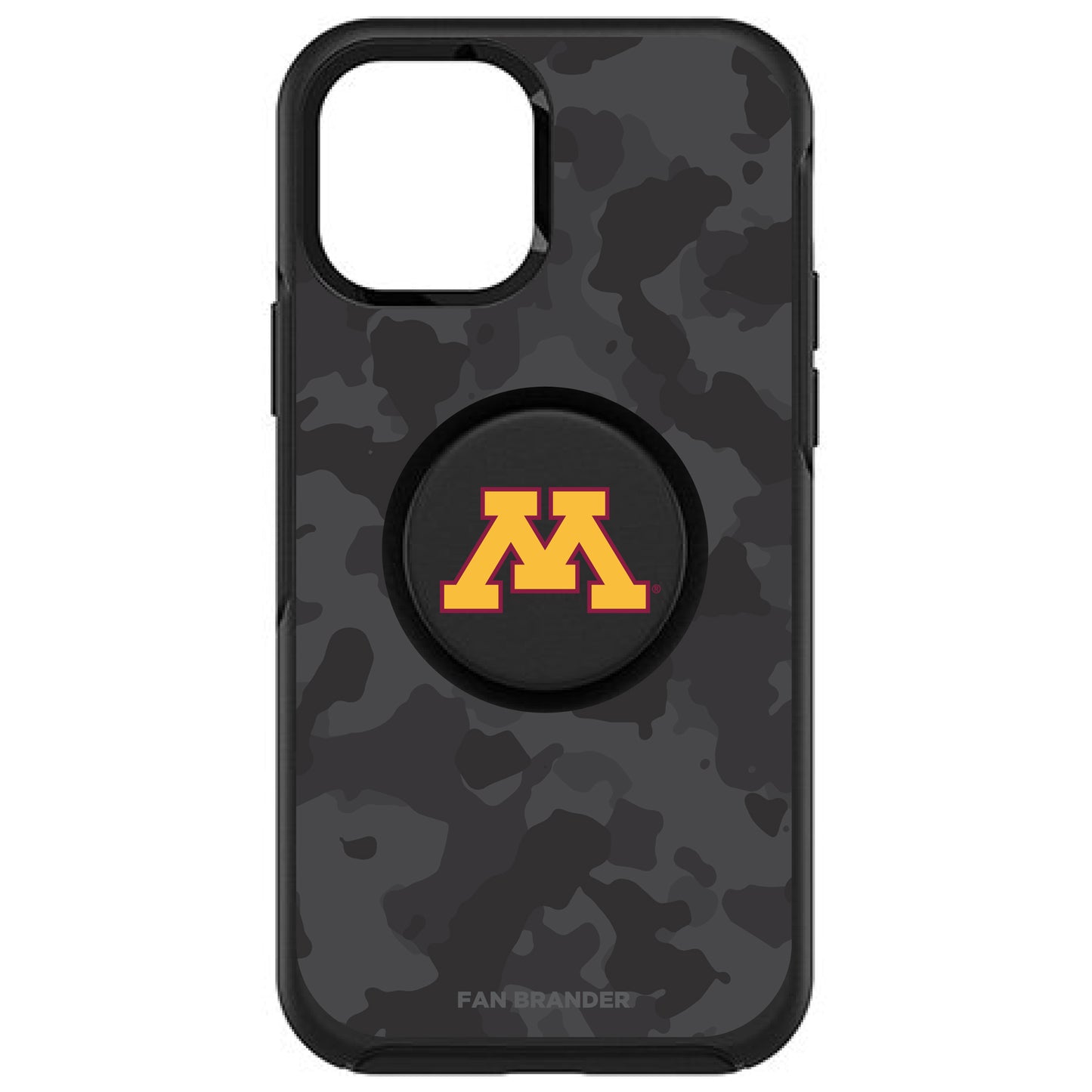 OtterBox x PopSockets Minnesota Golden Gophers Otter + Pop Urban Camo Design Symmetry iPhone Case