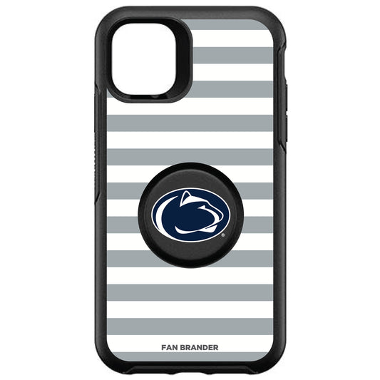 OtterBox x PopSockets Penn State Nittany Lions Otter + Pop Striped Symmetry iPhone Case