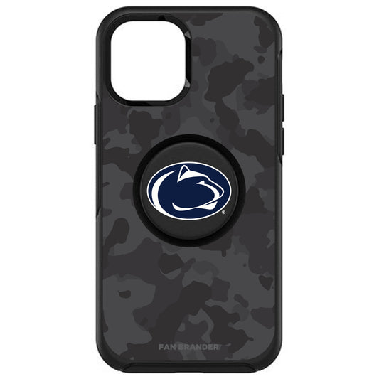 OtterBox x PopSockets Penn State Nittany Lions Otter + Pop Urban Camo Design Symmetry iPhone Case