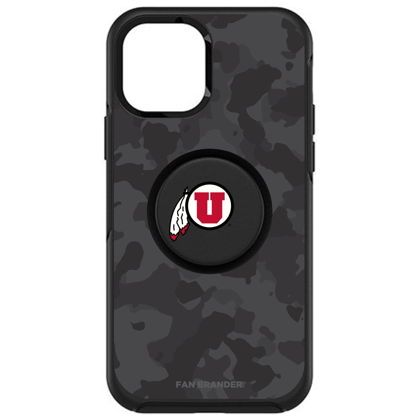 OtterBox x PopSockets Utah Utes Otter + Pop Urban Camo Design Symmetry iPhone Case