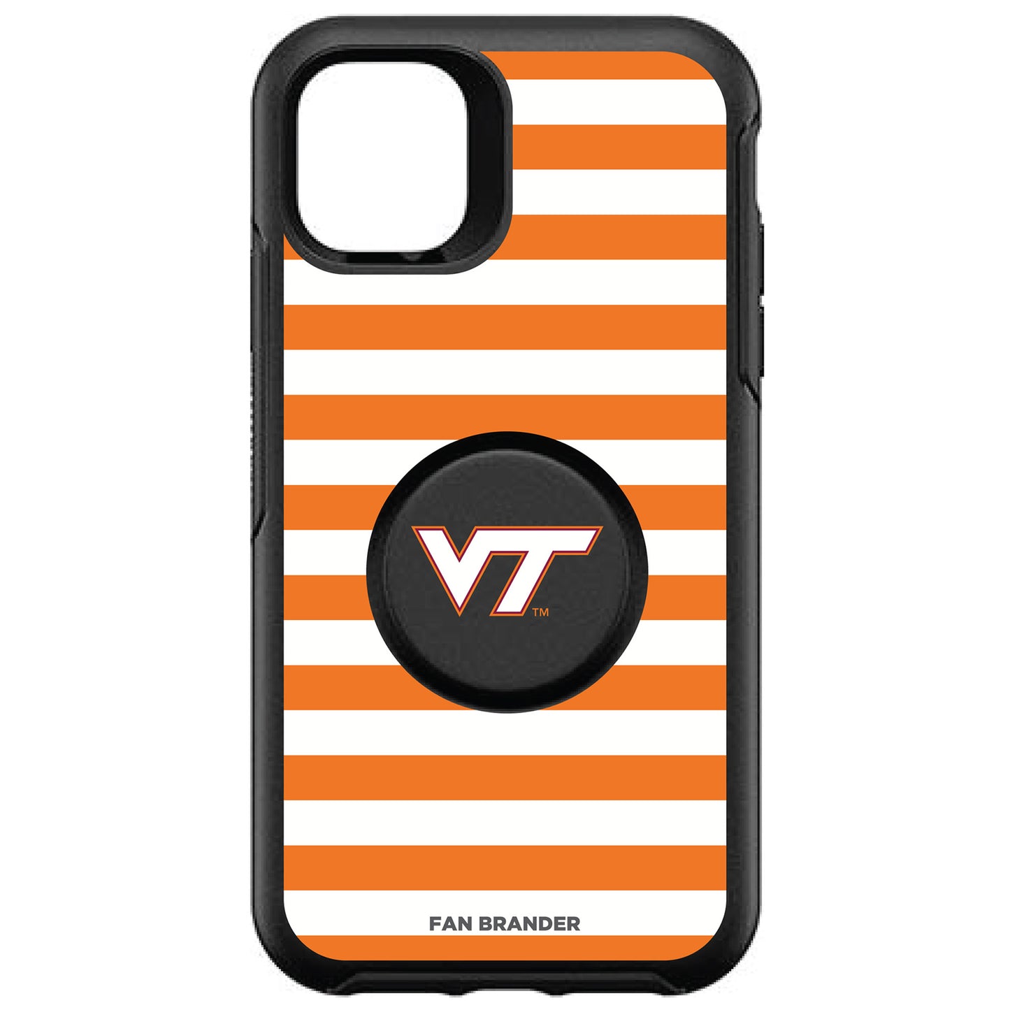 OtterBox x PopSockets Virginia Tech Hokies Otter + Pop Striped Symmetry iPhone Case