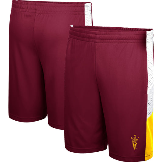 Youth Colosseum Maroon Arizona State Sun Devils Very Thorough Colorblock Shorts