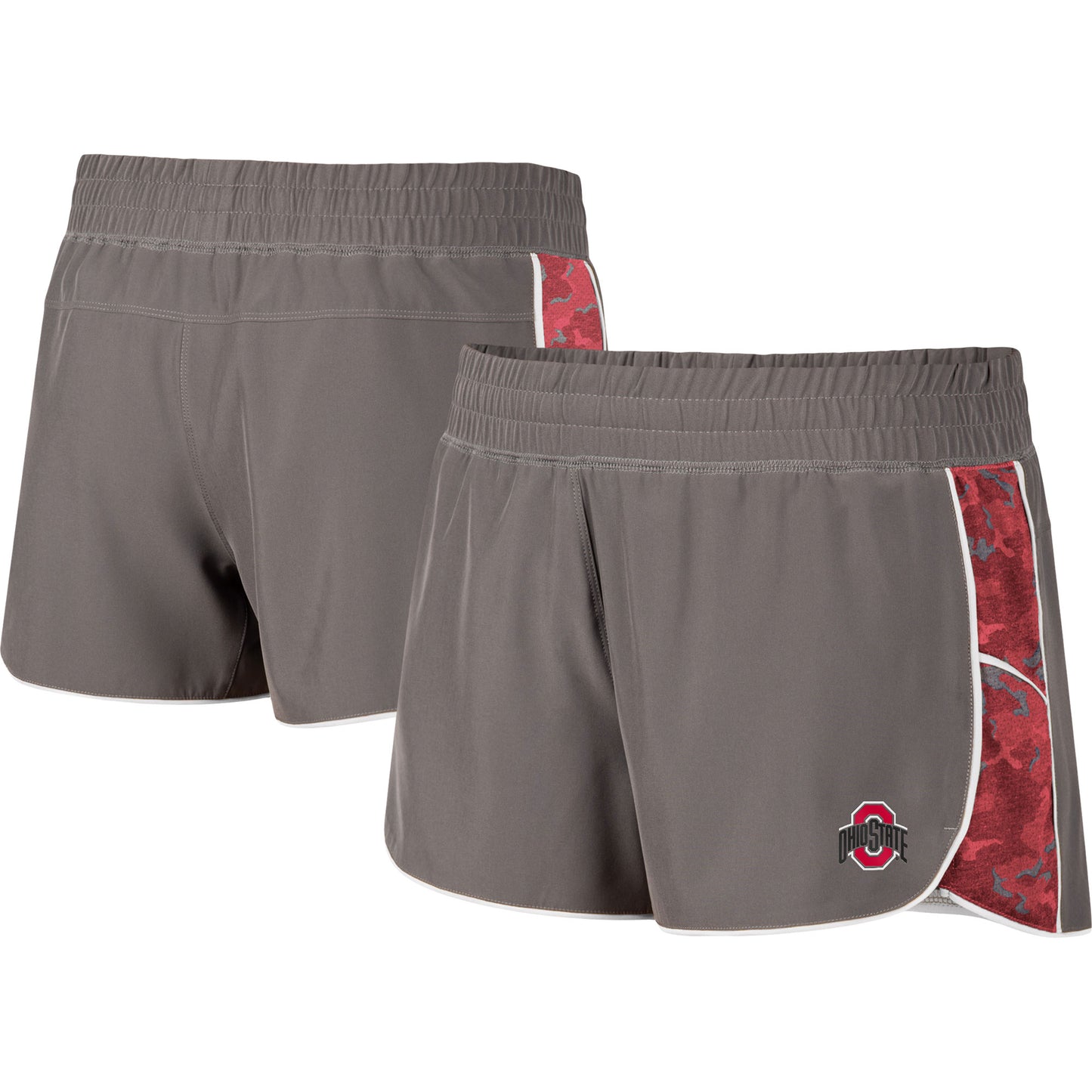 Women's Colosseum Gray/Scarlet Ohio State Buckeyes Pamela Lined Shorts