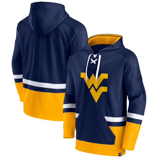 Men's Fanatics Navy West Virginia Mountaineers First Battle Pullover Hoodie