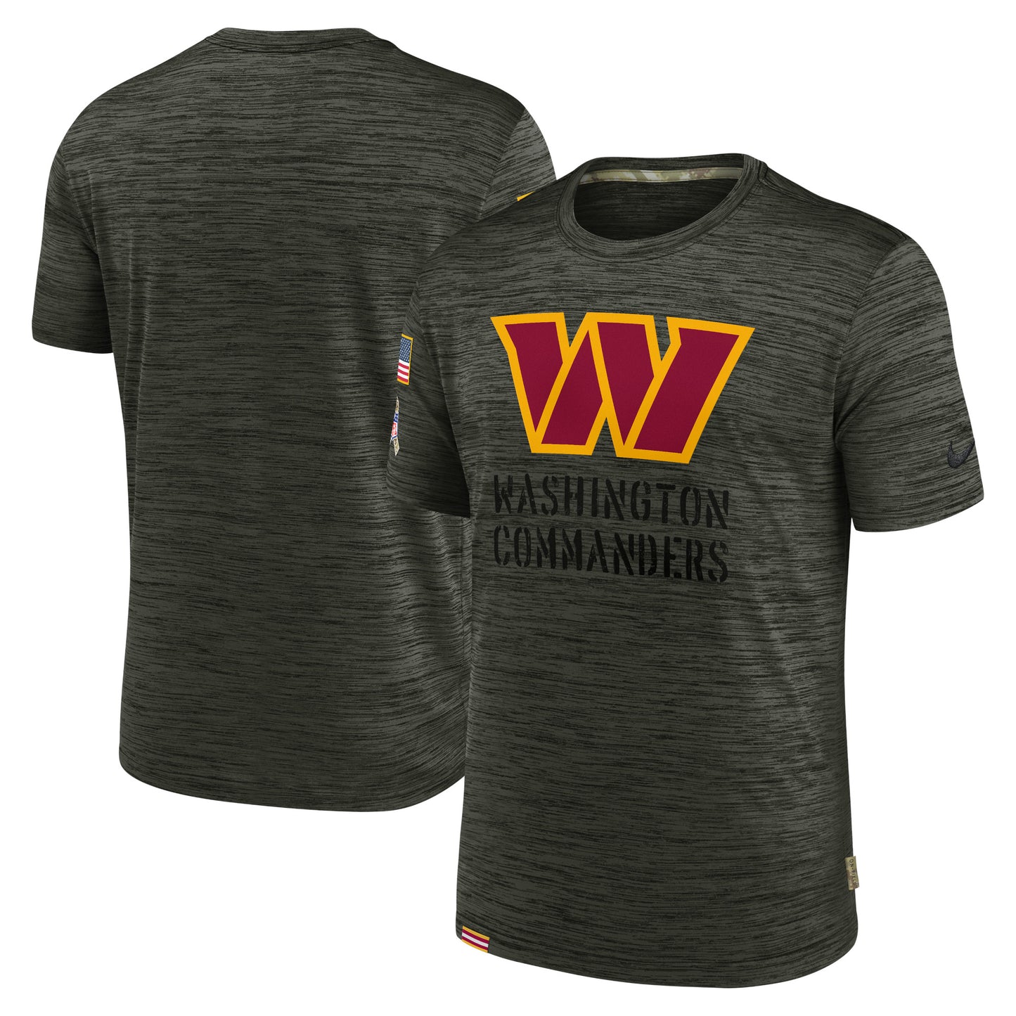 Men's Nike Brown Washington Commanders 2022 Salute to Service Velocity Team T-Shirt