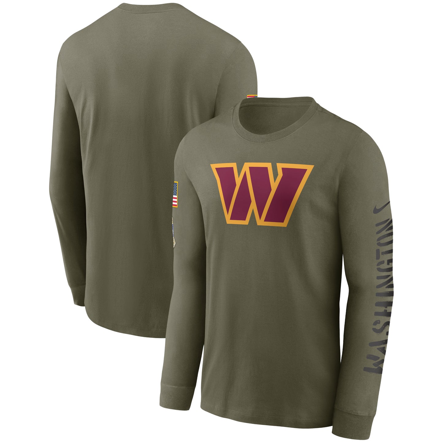 Men's Nike Olive Washington Commanders 2022 Salute To Service Long Sleeve T-Shirt