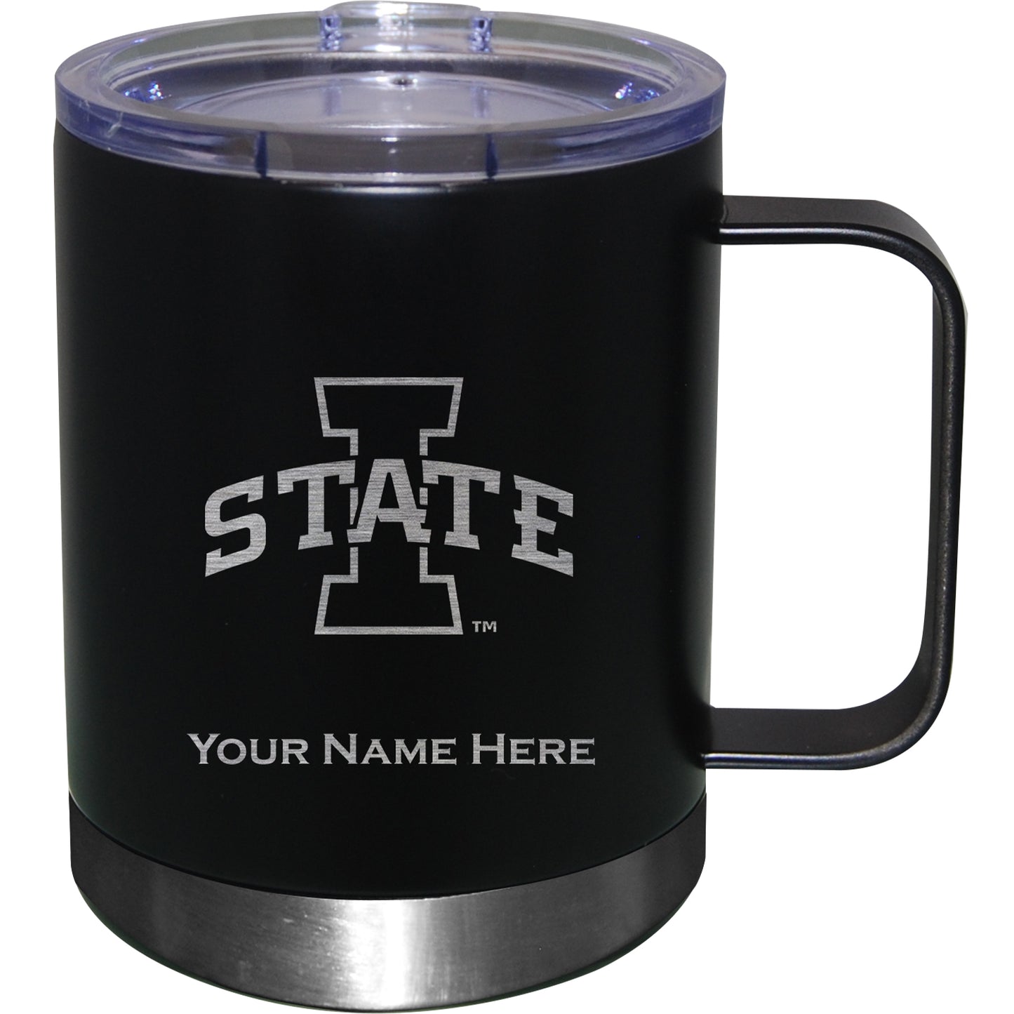 Black Iowa State Cyclones 12oz. Personalized Stainless Steel Lowball with Handle