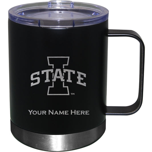Black Iowa State Cyclones 12oz. Personalized Stainless Steel Lowball with Handle