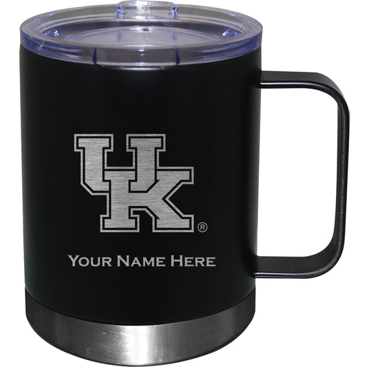 Black Kentucky Wildcats 12oz. Personalized Stainless Steel Lowball with Handle