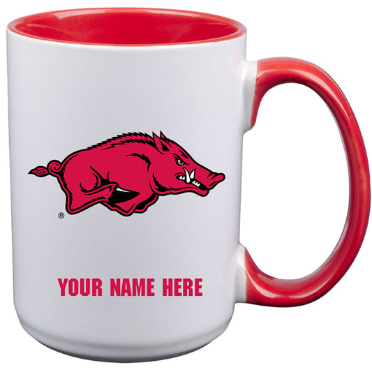 Arkansas Razorbacks 15oz. Personalized Ceramic Mug