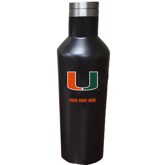 Miami Hurricanes 17oz. Personalized Stainless Steel Infinity Bottle