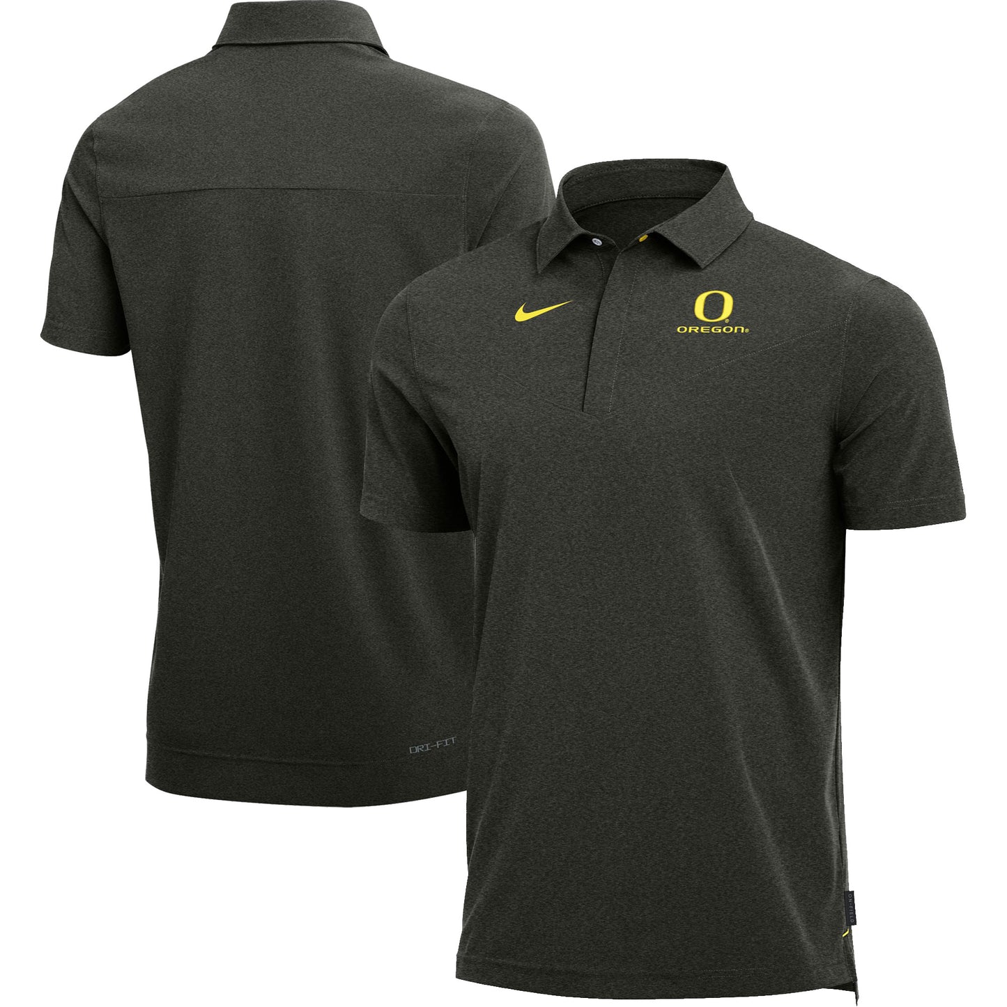 Men's Nike Heathered Charcoal Oregon Ducks 2022 Coach Performance Polo