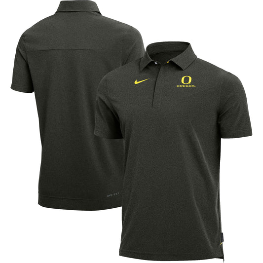 Men's Nike Heathered Charcoal Oregon Ducks 2022 Coach Performance Polo