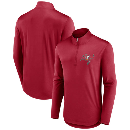 Men's Fanatics Red Tampa Bay Buccaneers Tough Minded Quarter-Zip Top