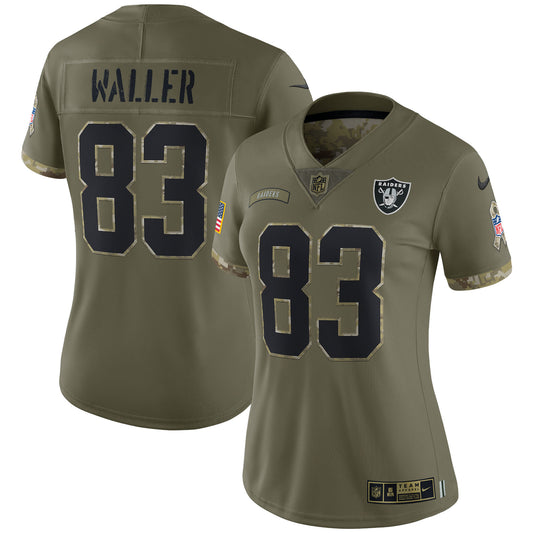 Women's Nike Darren Waller Olive Darren Waller 2022 Salute To Service Limited Jersey