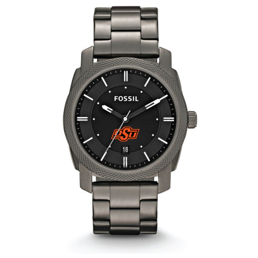 Fossil Oklahoma State Cowboys Machine Smoke Stainless Steel Watch