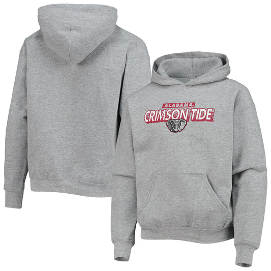 Youth Russell Heathered Gray Alabama Crimson Tide Pullover Hoodie