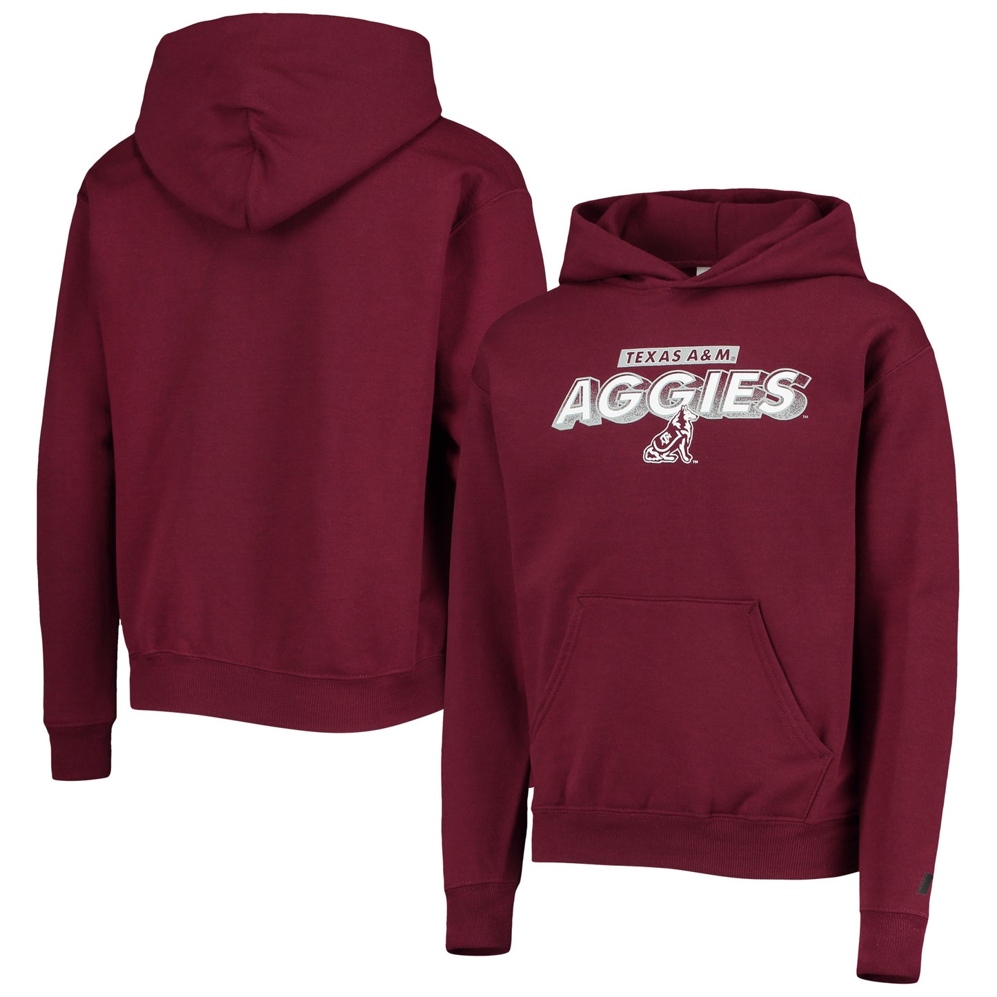 Youth Russell Heathered Maroon Texas A&M Aggies Pullover Hoodie