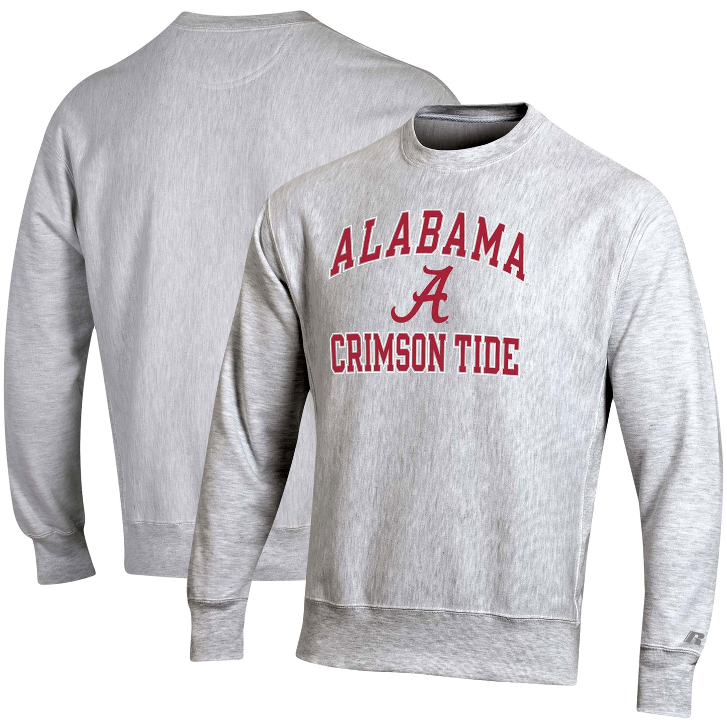 Men's Russell Heathered Gray Alabama Crimson Tide Fleece Pullover Sweatshirt