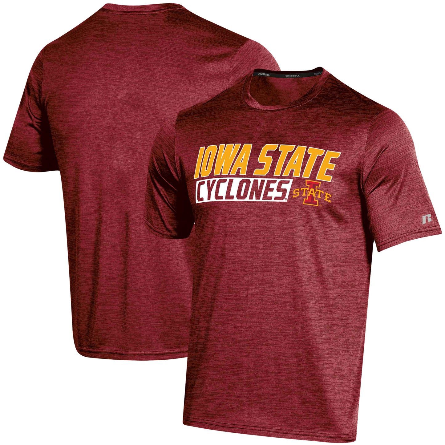 Men's Russell Cardinal Iowa State Cyclones Digi Static Space-Dye T-Shirt